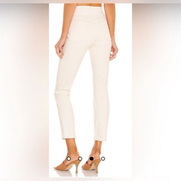 Revolve RE/DONE Orginals 90s High Rise Ankle Crop in Vintage White NEW Size 26 - Picture 3 of 16